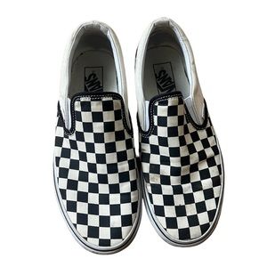 VANS Slip On Platform in Black and White Checker Sz 9.5W 10M